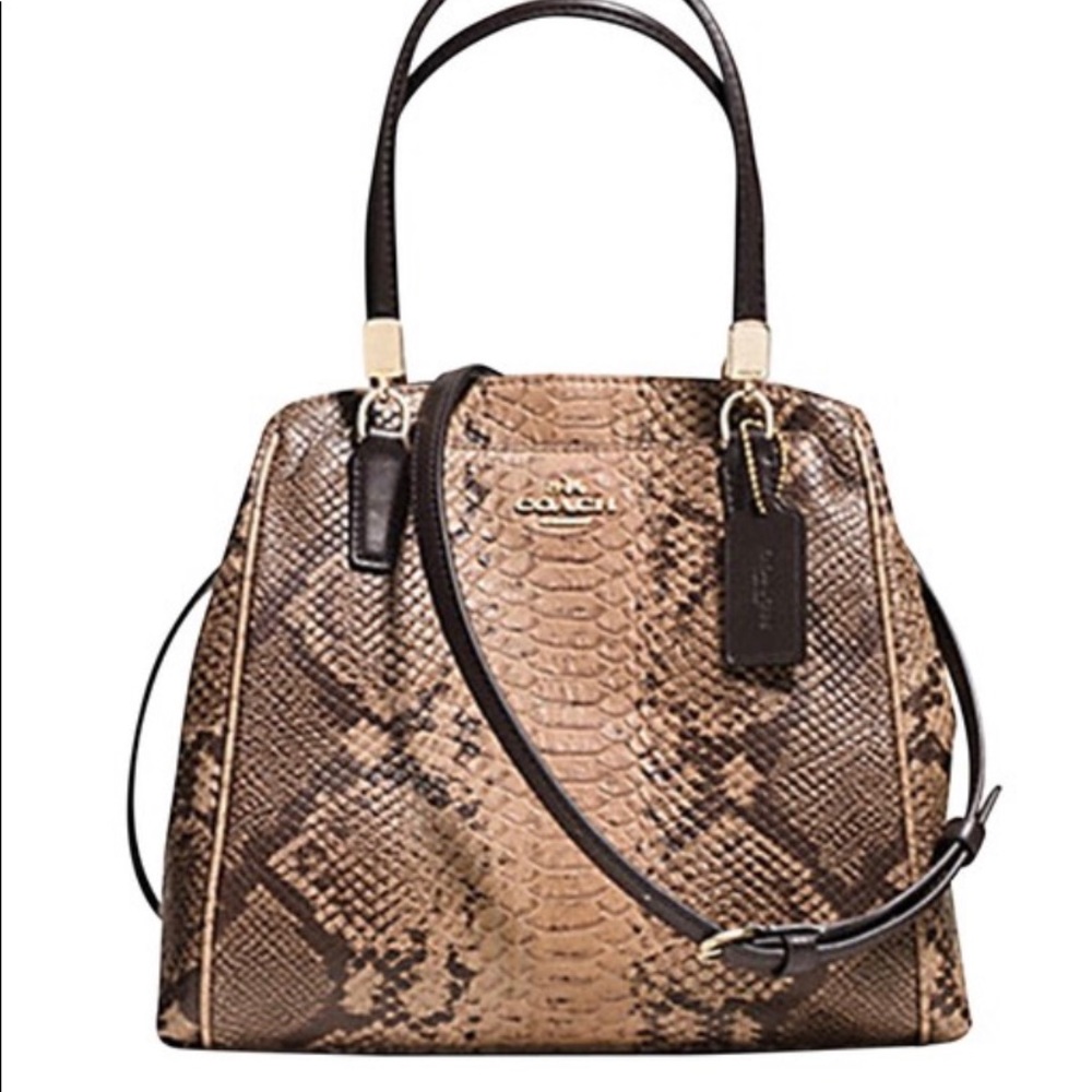 RARE Coach Minetta Python Embossed Leather Satchel